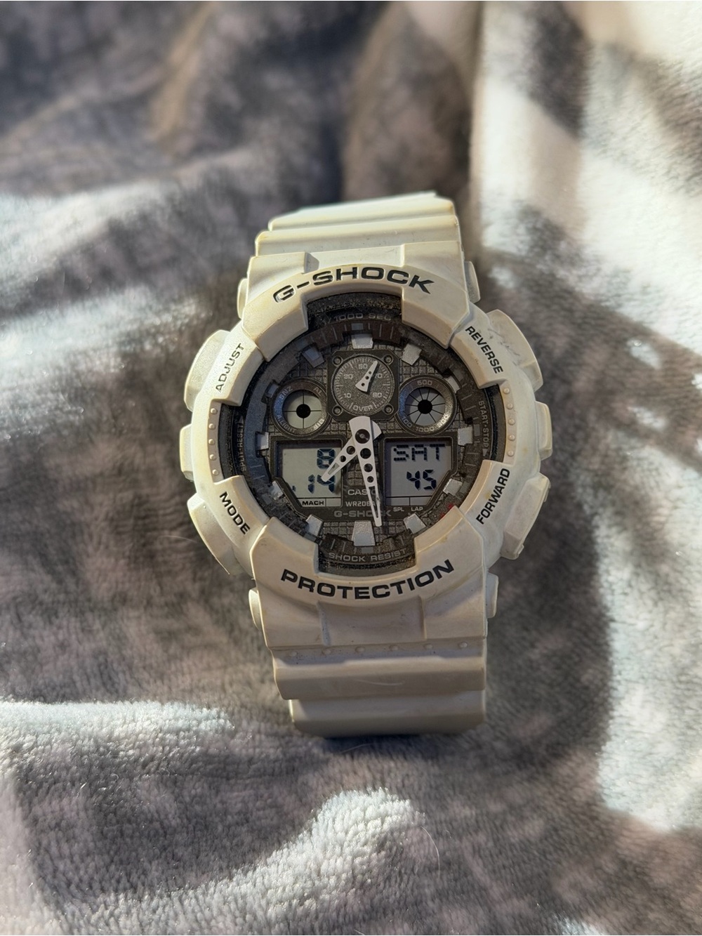 G-SHOCK White Resin Digital Analog Watch